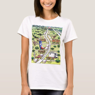サウスコングレスアベニューATXマンガマップ Tシャツ