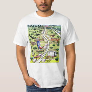 サウスコングレスアベニューATXマンガマップ Tシャツ