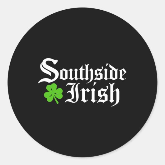 サウスサイドアイリッシュシカゴSt patricks day ラウンドシール (正面)