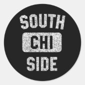 サウスサイドチジムスタイル動揺してホワイトプリント ラウンドシール (正面)