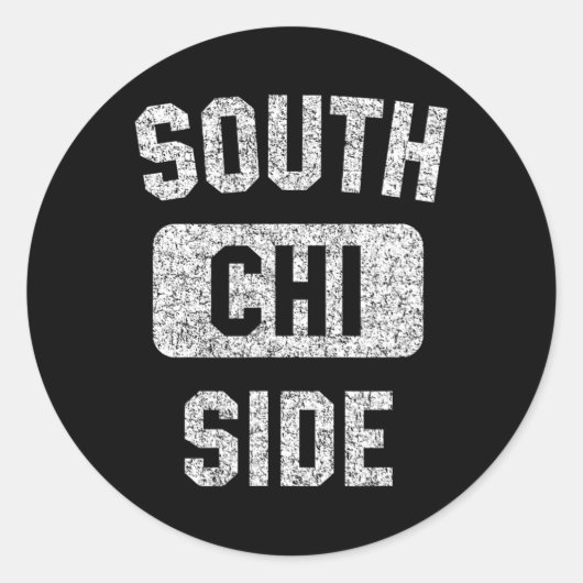 サウスサイドチジムスタイル動揺してホワイトプリント ラウンドシール (正面)