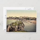 サウスサンズ、テンビー、ウェールズのレアフォトクロム ポストカード (正面/裏面)