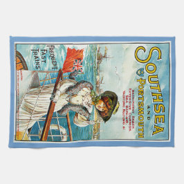 サウスシーとポーツマス キッチンタオル