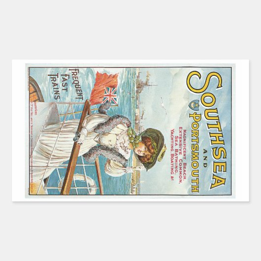 サウスシーとポーツマス 長方形シール (正面)