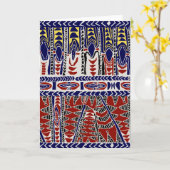 サウスシーズサモアろうけつ染め カード (黄色い花)