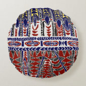 サウスシーズサモアろうけつ染め ラウンドクッション (正面)