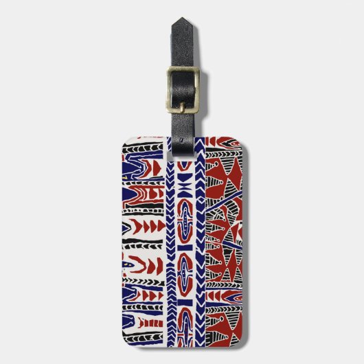 サウスシーズサモアろうけつ染め ラゲッジタグ (正面縦)