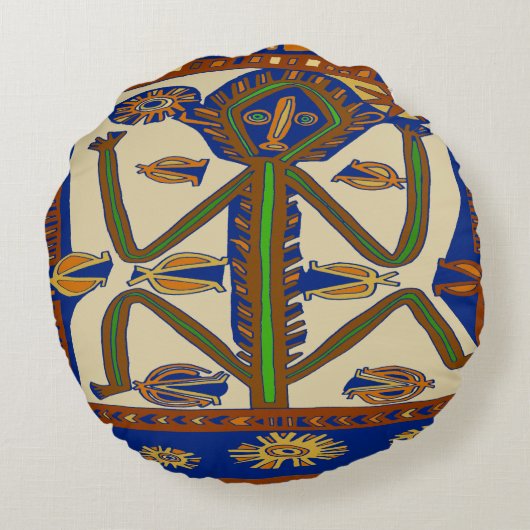 サウスシーズサモア ラウンドクッション (裏面)