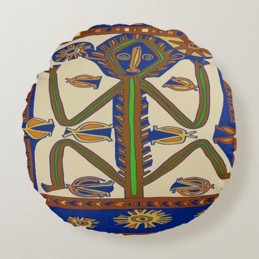 サウスシーズサモア ラウンドクッション (正面)