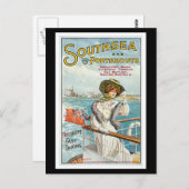 サウスシーポーツマスUKヴィンテージトラベル ポストカード (正面/裏面)