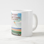 サウスシールズタインと衣服旅行ポスター ジャンボコーヒーマグカップ (正面右)