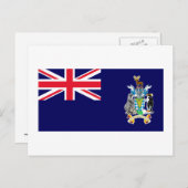 サウスジョージア・サウスサンドウィッチ諸島の旗 ポストカード (正面/裏面)