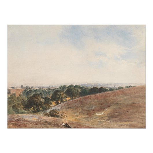 サウスダウンズのビュー – John Martin フォトプリント (正面)