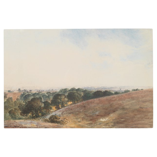 サウスダウンズのビュー – John Martin メタルプリント (正面)
