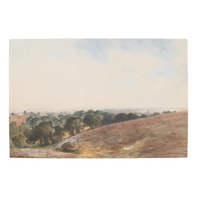 サウスダウンズのビュー – John Martin メタルプリント (正面)