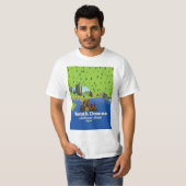 サウスダウンズ国立公園 イングランド トラベルポスター Tシャツ (正面フル)