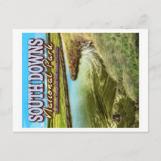 サウスダウンズ国立公園 – EAST SUSSEX ENGLAND ポストカード (正面)