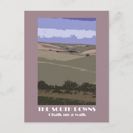 サウスダウンズ1920sスタイルレトロ葉書 ポストカード (正面)