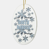 サウスダコタのクリスマスオーナメントを雪に セラミックオーナメント (左)