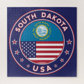 サウスダコタのステッカー、電話ケース、トートバッグ ジグソーパズル (縦)