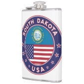 サウスダコタのステッカー、電話ケース、トートバッグ フラスク (左)
