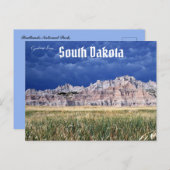 サウスダコタのバッドランズ国立公園 ポストカード (正面/裏面)