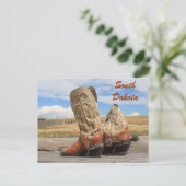 サウスダコタのブーツ ポストカード (スタンド正面)