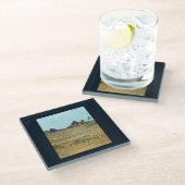 サウスダコタのプレーリーランド ガラスコースター (アングル)