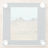 サウスダコタのプレーリーランド ガラスコースター (裏面)