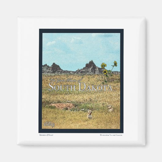 サウスダコタのプレーリーランド マグネット (正面)