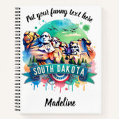 サウスダコタのモニュメントの探索鮮やか ノートブック (正面)