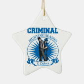 サウスダコタの刑事狩猟期 セラミックオーナメント (右)