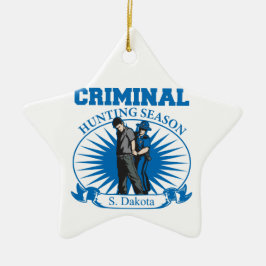 サウスダコタの刑事狩猟期 セラミックオーナメント