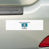 サウスダコタの女の子 バンパーステッカー (車上)