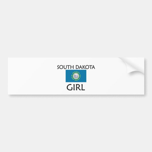 サウスダコタの女の子 バンパーステッカー (正面)