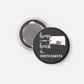 サウスダコタの家はハート マグネット (正面/裏面)