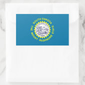 サウスダコタの州の旗、米国 長方形シール (バッグ)