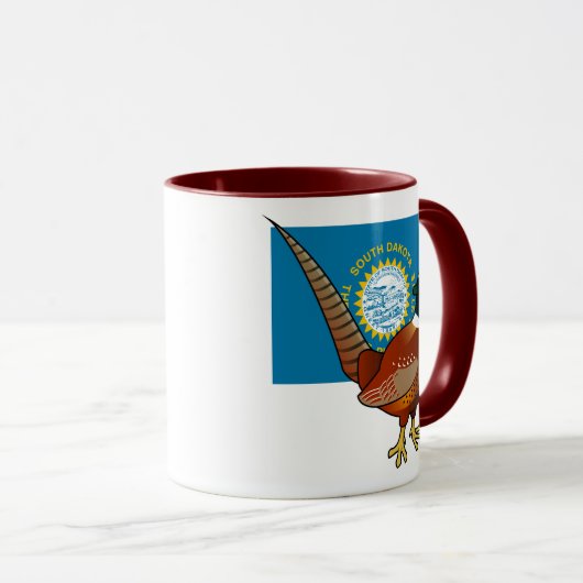 サウスダコタの州Birdorable: 共通のキジ マグカップ (正面右)