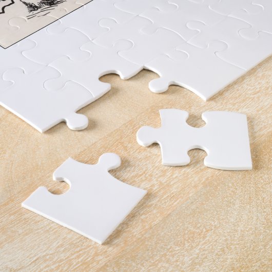 サウスダコタの形をしたヴィンテージ写真の地図 ジグソーパズル (側面)