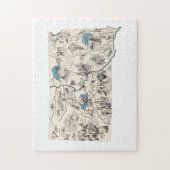 サウスダコタの形をしたヴィンテージ写真の地図 ジグソーパズル (縦)