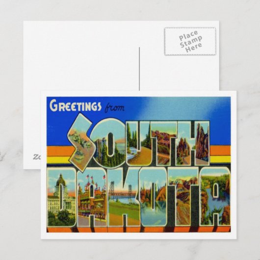 サウスダコタの挨拶 ポストカード (正面/裏面)