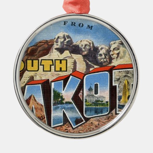 サウスダコタの挨拶 メタルオーナメント (正面)