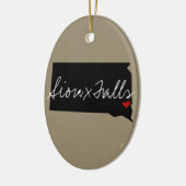 サウスダコタの町 セラミックオーナメント (左)