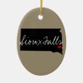 サウスダコタの町 セラミックオーナメント (正面)