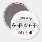 サウスダコタの誰かが私の磁石を愛している マグネット (正面/裏面)