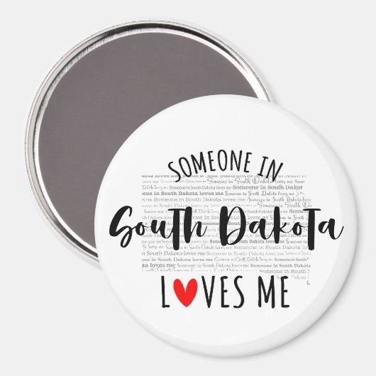 サウスダコタの誰かが私の磁石を愛している マグネット (正面/裏面)