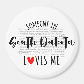 サウスダコタの誰かが私の磁石を愛している マグネット (正面)