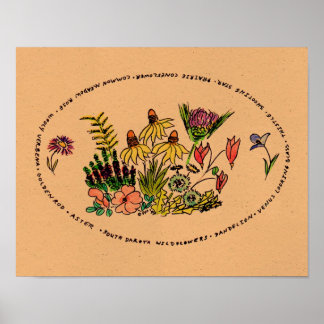 サウスダコタの野の花 by Susan Young-Anderson ポスター