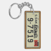 サウスダコタの1959年のヴィンテージのナンバープレートKeychain キーホルダー (正面左)