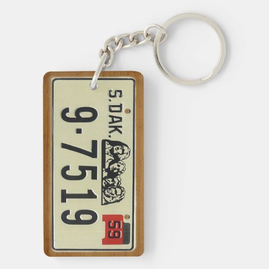 サウスダコタの1959年のヴィンテージのナンバープレートKeychain キーホルダー (裏面)
